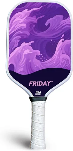 Miniatura 5 de Pala de pickleball Friday, aprobada por USA Pickleball, fibra de carbono duradera, diseño de cuerpo único termoformado, núcleo de panal, superficie