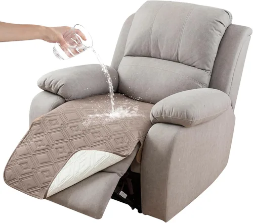 Miniatura 12 de Genina Juego de 2 Fundas de Reposabrazos para Sofá 100% Impermeables, Fundas para Reposabrazos de Sofá, Sillón, Protectores Antideslizantes