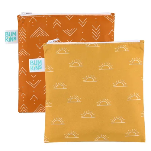 Miniatura 22 de Bumkins Bolsas de aperitivos reutilizables, para el almuerzo escolar de niños y para adultos, tela lavable, bolsa de tela impermeable