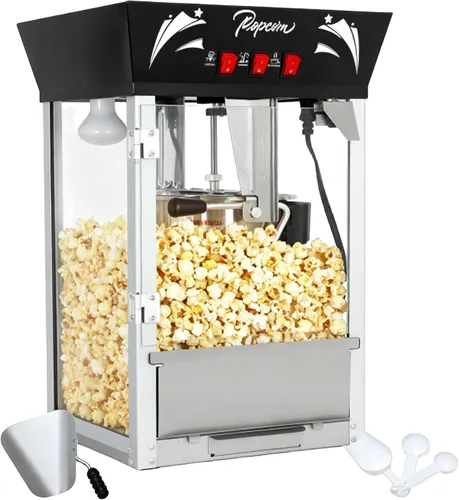 Miniatura 14 de Máquina de palomitas de maíz de 12 onzas (rojo) - Máquina de palomitas de maíz para encimera, 3 interruptores fáciles, hace hasta 48-60 tazas