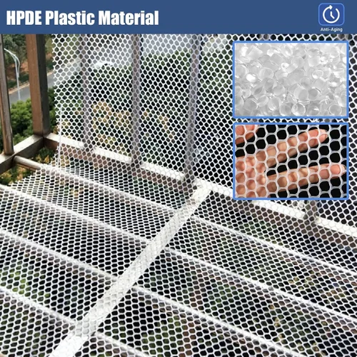 Miniatura 3 de LXLF Malla de alambre de plástico blanco para perros y gatos, malla floral de jardinería con lazos, esgrima hexagonal de aves de corral