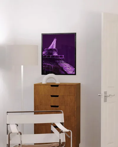 Miniatura 5 de HAUS AND HUES Arte de pared de París, pósteres estéticos morados para dormitorio, imágenes de París para decoración de habitación de adolescentes