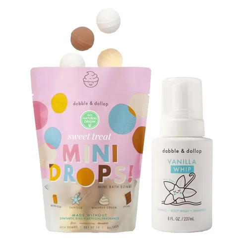 Miniatura 17 de Dabble & Dollop Mini bombas de baño, aromas de fruta fresca, origen natural, aromas mezclables, ingredientes limpios, sin tintes sintéticos, bombas