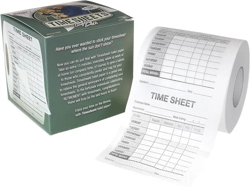 Miniatura 3 de Time Sheet - Divertido papel higiénico – Regalos de jubilación humorísticos para hombres y mujeres – Rollo de papel higiénico novedoso de broma
