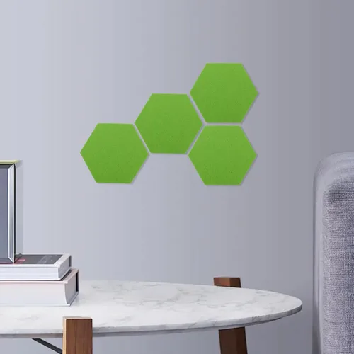 Miniatura 9 de MAGICLULU Paquete de 12 azulejos de pared de fieltro hexagonales, paneles acústicos para el hogar, oficina, aula