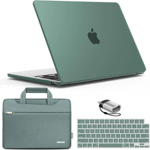 Miniatura 13 de IBENZER Compatible con estuche para MacBook Air de 13 pulgadas 2025 2024 2023 2022 M4 A3240 M3 A3113 M2 A2681, estuche rígido y funda con protector