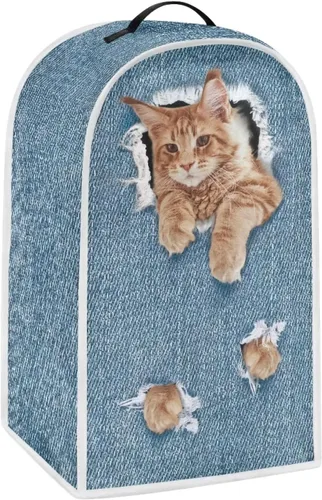 Miniatura 19 de doginthehole Cubierta antipolvo para licuadora de gatos negros, cubierta para electrodomésticos, resistente al polvo, con mango superior
