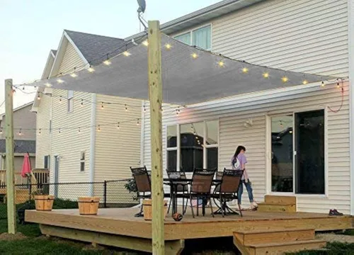 Miniatura 30 de Coconut - Toldo para patio, cubierta de tela para exteriores, toldo de tela para pérgola, patio trasero, jardín, garaje abierto Arena