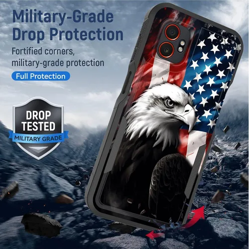 Miniatura 6 de Funda para Galaxy XCover 7 Pro, doble capa híbrida resistente resistente a prueba de golpes de policarbonato duro + funda protectora de silicona