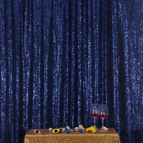 Miniatura 86 de Poise3EHome Cortina de Fondo de Lentejuelas Azul Bebé, Cortina de Fondo de Fotografía de Lentejuelas de 8 pies x 10 pies para Decoración de Fiestas