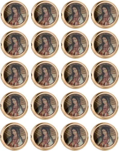 Miniatura 13 de COTTVOTT 20 cuentas espaciadoras de Nuestra Señora de Guadalupe de San Judas para bricolaje, rosario, collar, pulsera, joyería, abalorios, parte