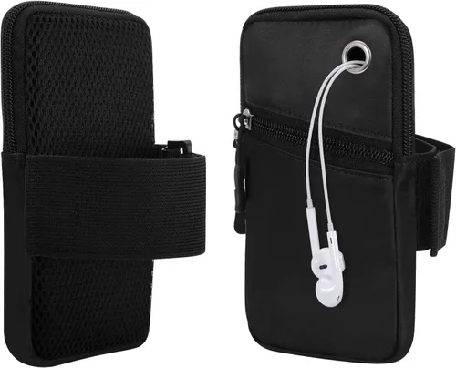 Miniatura 2 de Funda para brazaletes para teléfono celular para mujer, compatible con teléfono celular de 6.28 pulgadas, pantalla completa, color negro
