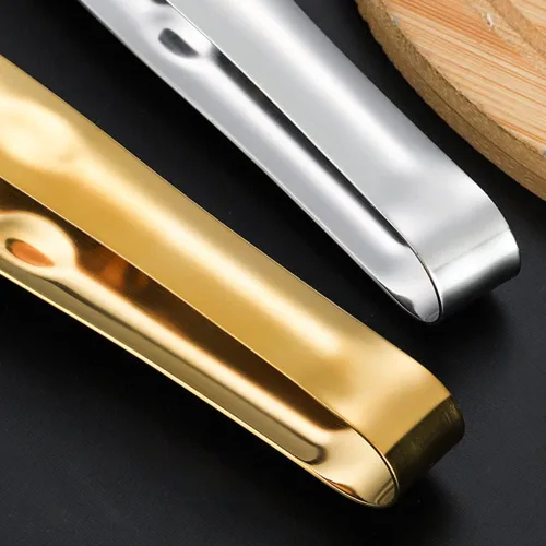 Miniatura 6 de Paquete de 2 pinzas pequeñas para servir de 6.9 pulgadas, de acero inoxidable, mini pinzas para aperitivos, patas de gato, pequeñas pinzas de bufé