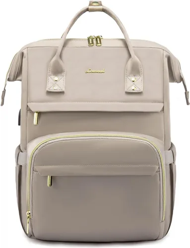 Miniatura 23 de LOVEVOOK Mochila para portátil de mujer, mochila de 15,6 pulgadas con cargador, mochila resistente al agua para profesores, mochila de trabajo
