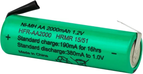 Miniatura 9 de Tenergy AA 1.2V NiMH 2000mAh Pilas AA recargables con parte superior plana con pestañas, paquete de 10