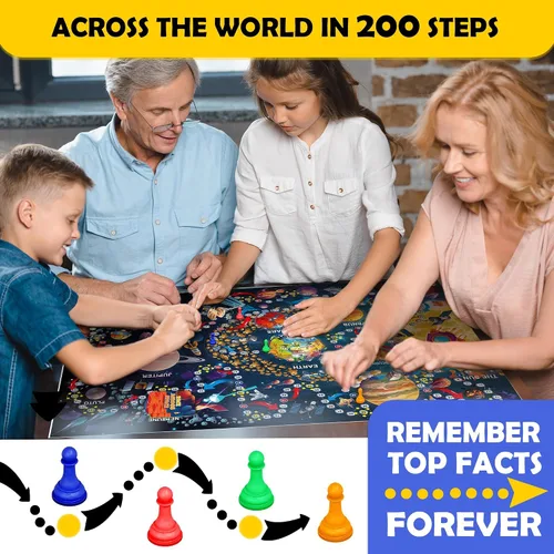 Miniatura 4 de QUOKKA Juego de Mesa Espacial para Niños de 8-12 años - Juego Familiar Educativo para Adolescentes y Adultos - 130 Tarjetas de Preguntas - Datos