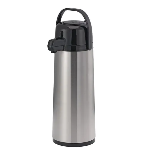 Miniatura 15 de Service Ideas Eco-Air Airpot con palanca, 64.2 onzas, vidrio aislado al vacío ECAL19S Dispensador de café en 1.9 litros, exterior inoxidable