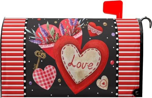Miniatura 17 de Funda magnética para buzón de otoño, camión, tamaño estándar de 18 x 21 pulgadas, diseño de calabazas de Acción de Gracias, cosecha, hojas de arce