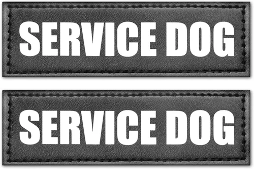 Miniatura 14 de WINSEE Paquete de 2 parches L para perros de servicio (6 x 2 pulgadas, negro, rectangular, minimalista médico/servicio, gancho y bucle, 4 piezas)