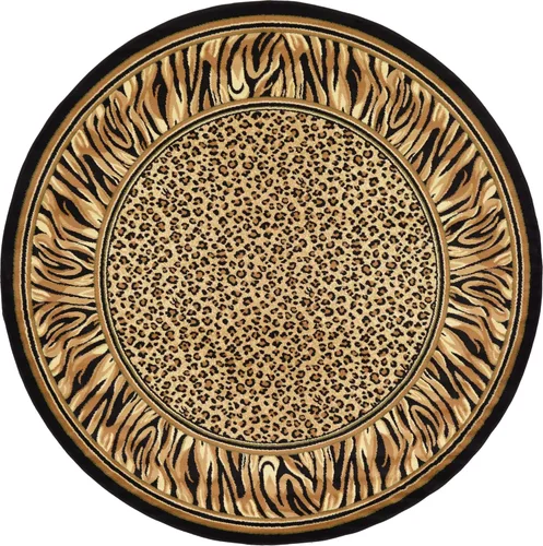 Miniatura 14 de Unique Loom Wildlife Collection - Alfombra con diseño de borde con temática de animales inspirada en el mundo salvaje, con diseño de guepardo