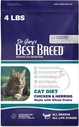 Best Breed Dieta para gatos fabricada en Estados Unidos [alimento seco natural para gatos para todas las edades] – 4 libras.