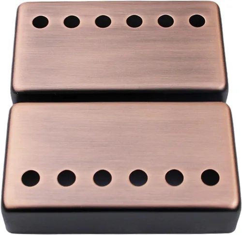 Miniatura 8 de Guyker Funda para pastilla Humbucker (espaciado de polos de 50mm/52mm) – Juego de piezas de repuesto para puente de cuproníquel y marco de pastillas