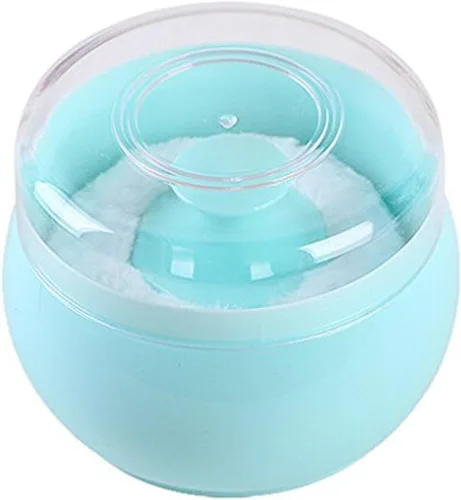 Topwon Kit Aplicador talco para bebé Azul.