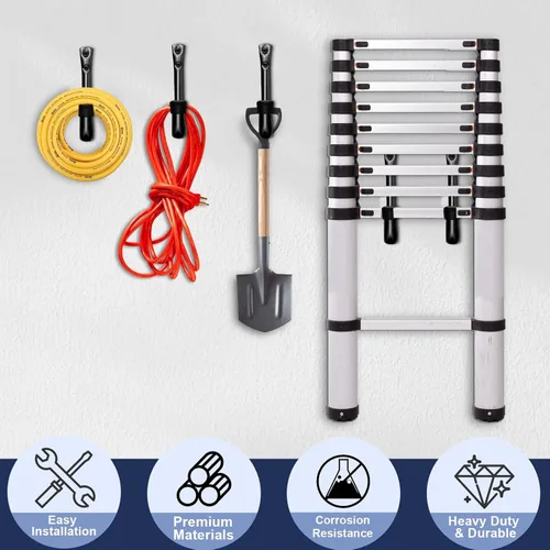 Miniatura 4 de Dreecy J Ganchos de Utilidad para Colgar, Ganchos de Almacenamiento de Garaje de Alta Resistencia, Gancho de Utilidad para Pared de Garaje