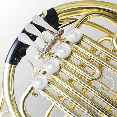 Miniatura 2 de Bocina francesa para principiantes BB - Cuerno de latón lacado dorado de 4 teclas con estuche rígido Incluye afinador, boquilla y kit de limpieza