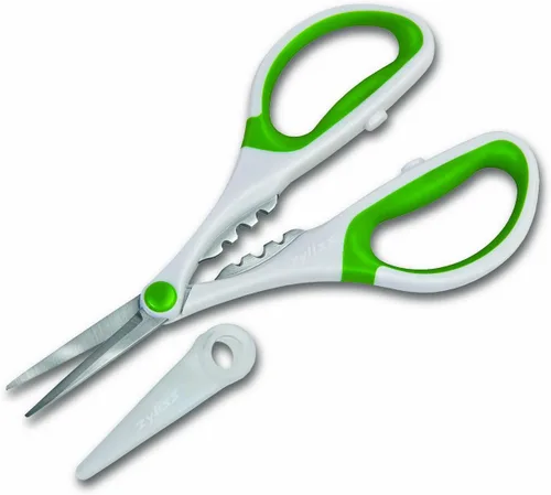Zyliss Tijeras de hierbas resistentes para el hogar y la cocina con innovador separador de vástagos, tijeras de cocina versátiles para recortar