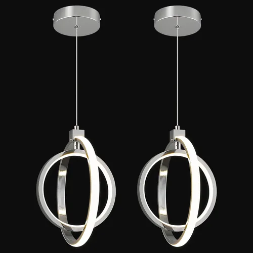 Miniatura 13 de Lámpara LED moderna con anillo dorado, lámpara colgante de 4000 K, regulable en altura ajustable, iluminación colgante para comedor, cocina, isla