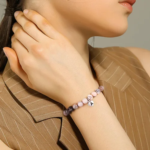 Miniatura 4 de M MOOHAM Christmas Gifts for DaughterGranddaughterDaughter in lawSisterSister in LawFriend - Pink Natural Stone Bracelet for Girls Birthday Gifts