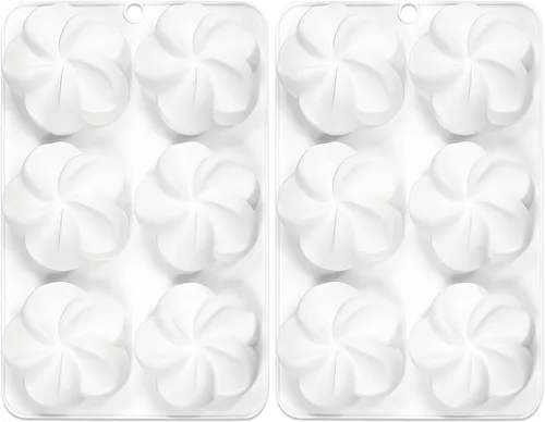 Miniatura 9 de Frangipani Flowers - Molde de silicona para chocolate, moldes de mousse de plumeria para hornear, 2 paquetes de 12 cavidades de 8.6 x 5.5 x 0.94
