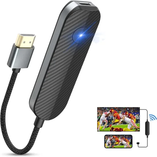 Adaptador de pantalla HDMI inalámbrico 4K 1080P, transmisión WiFi de películas y programas, receptor para iPhone, iPad, Android, tableta, laptop,