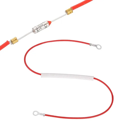 Miniatura 18 de MECCANIXITY Fusible universal de temperatura para olla de arrocera, 158.0 °F 10 A 250 V Fusible térmico de metal con ambos terminales de anillo