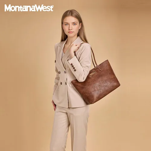 Miniatura 2 de Montana West Bolsos medianos de hombro para mujer con cremallera, bolso ligero de todos los días para trabajo, viaje o compras