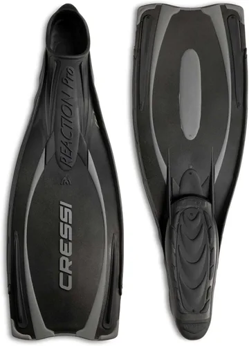 Cressi Aletas de buceo y snorkel para adultos, potentes aletas de bolsillo para pies completos, Reaction Pro: fabricadas en Italia