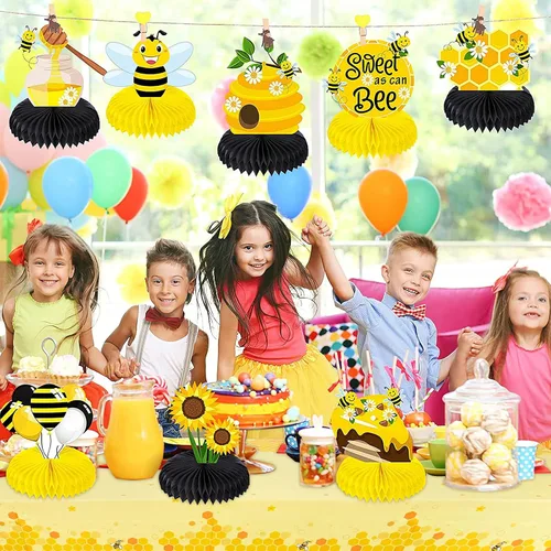 Miniatura 7 de Lecpeting 2 manteles de plástico con diseño de abejorros y abejorros desechables para fiestas de 87 x 51 pulgadas, para decoración de fiesta