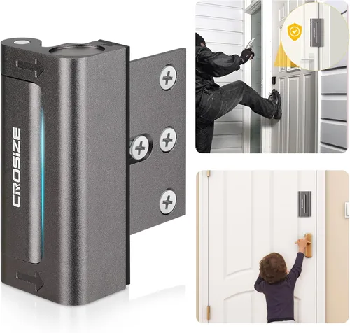 Miniatura 12 de Cerradura de seguridad para puertas del hogar, cerradura de refuerzo de metal mejorada, 3" que soporta 1000 libras de impacto para puertas