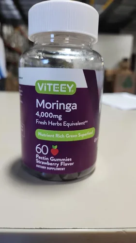 Miniatura 9 de Viteey Moringa Gummies - 4,000 mg [de 400 mg de extracto 10: 1] de Moringa Suplemento Super Greens - Gomitas antioxidantes para el bienestar