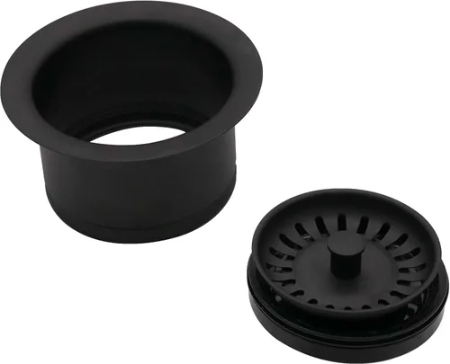 Miniatura 3 de Westbrass D2082S-62 Brida y colador de eliminación de residuos extraprofundos, negro mate Mate negro