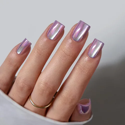 Miniatura 28 de BTArtbox Uñas cortas a presión, color negro, francés, almendra, con pegamento y pestañas adhesivas para mujeres en 16 tamaños, kit de 32 uñas de gel