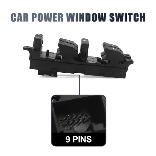 Miniatura 4 de Uxcell interruptor de ventana eléctrica para el lado del chofer para 98-05 VW Golf Jetta Passat B5 1J4 959 857 D