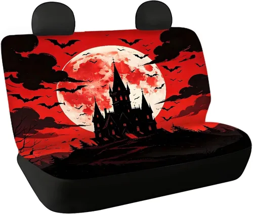 Miniatura 23 de AFPANQZ Funda protectora para asiento trasero de automóvil, con bandera patriótica estadounidense, solo para asiento trasero de automóvil, camión