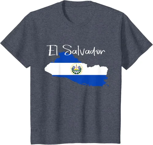 Miniatura 62 de Camiseta con la bandera de El Salvador, mapa de El Salvador, camiseta de Salvador para mujer