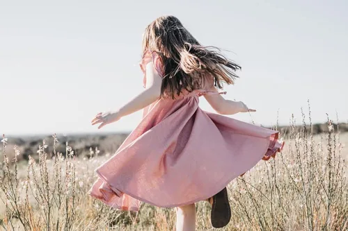 Miniatura 2 de Vestido de verano para niña pequeña de algodón lino con volantes halter sin mangas para niños casual playa fiesta 2-7 años