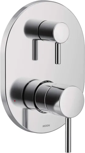 Moen Align Cromado M-CORE Serie 3 Guarnición de Ducha de 2 Manijas con Válvula de Transferencia Integrada, Válvula Requerida, UT3290 Cromo