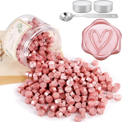 Miniatura 11 de Yoption Juego de 210 cuentas de cera de sellado de oro antiguo para invitaciones de boda, tarjetas de Navidad, sobres, paquetes de vino, regalos