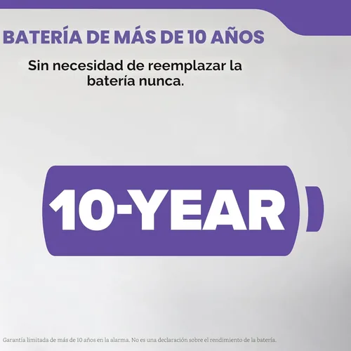 Miniatura 2 de Kidde Detector de humo y monóxido de carbono, funciona con batería de 10 años, con alertas de voz, luces de estado LED, alarma de 85 dB, 5 pulgadas