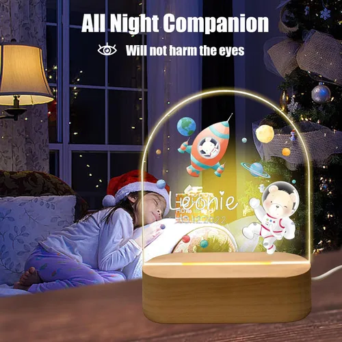 Miniatura 4 de Luz nocturna personalizada para bebés y niños, regalos personalizados con nombre, regalos de bautizo para niñas/niños, lámpara nocturna regulable
